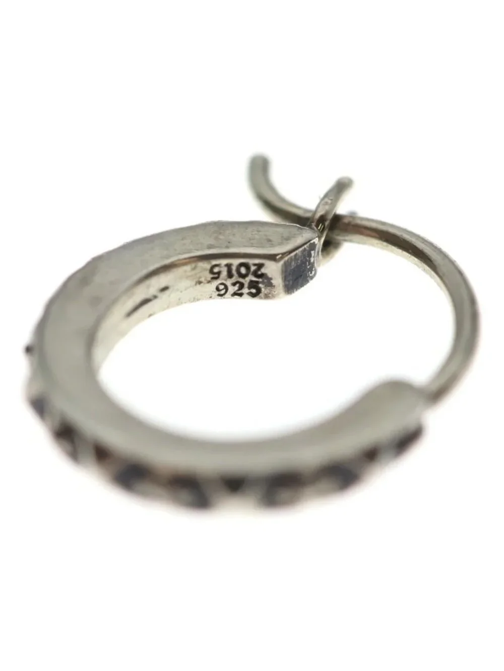 Chrome Hearts Tiny Tfp Hoop True Punk Earrings Silver